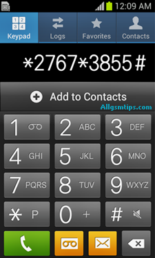 Factory Reset Samsung Galaxy S5 Using Dial Code 